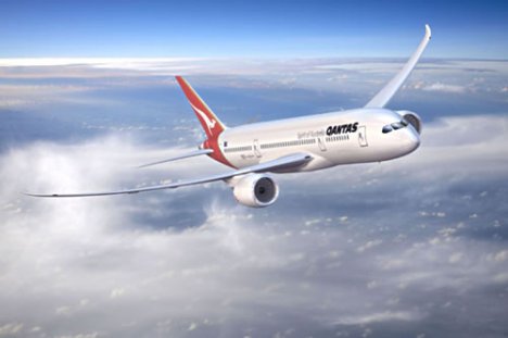 Qantas Airways in-flight phone trial