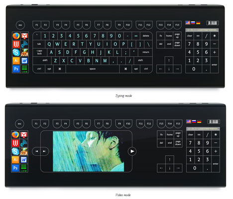 Optimus Tactus Keyboard Based On a Touch Display