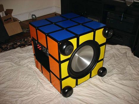 Puzzling speaker pumps out music