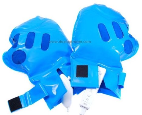 Inflatable boxing gloves for the Wii