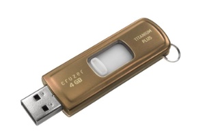 Sandisk Cruzer Titanium USB Drive with Automatic Online Backup