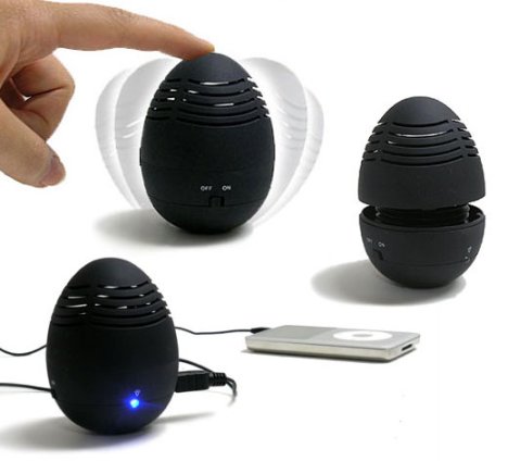 Egg Speaker Wobbles, Does Not Break