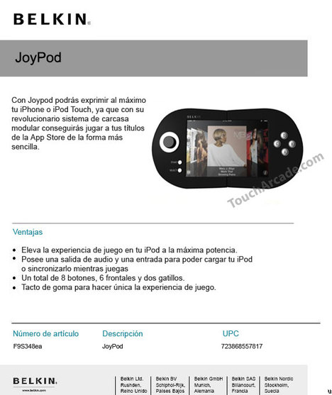 Belkin JoyPod: an iPhone game controller