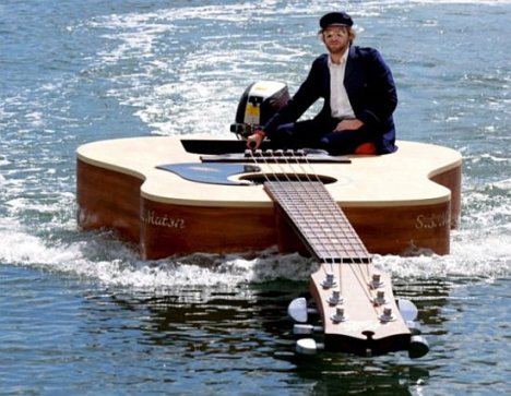 Guitar Boat Up For Auction