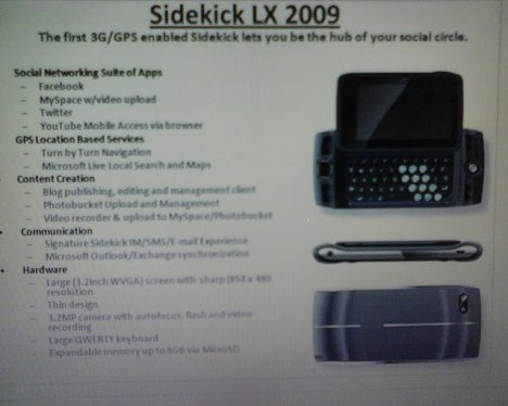 Rumor: Sidekick LX 2009