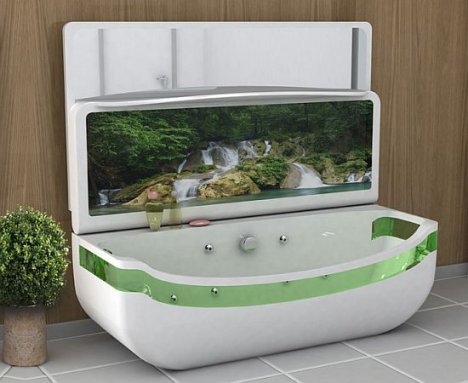 Sub-Tub Whirlpool Bath And Washbasin Unit Boasts And OLED Display