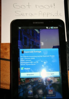 Samsung Galaxy Tab Rooted Before Launch