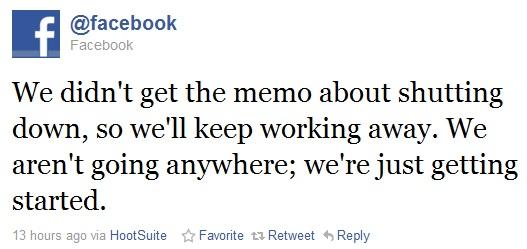 Facebook is not shutting down Facebook is not shutting down