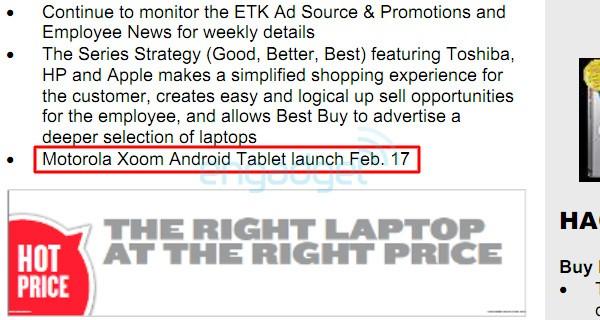 Motorola Xoom hitting Best Buy this February 17th Motorola Xoom hitting Best Buy this February 17th