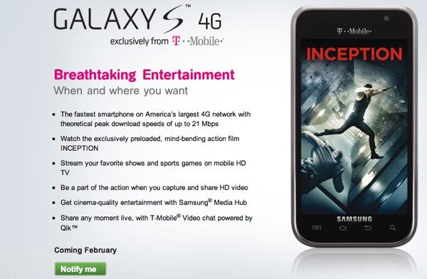 Samsung Galaxy S 4G Samsung Galaxy S 4G