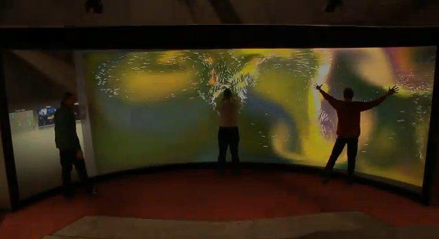 Curved touchscreen measures 33 feet long Curved touchscreen measures 33 feet long