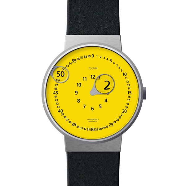Zoomin Watch magnifies the time Zoomin Watch magnifies the time