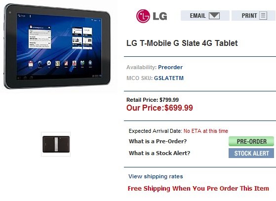 T Mobile G Slate to cost $699.99? T Mobile G Slate to cost $699.99?