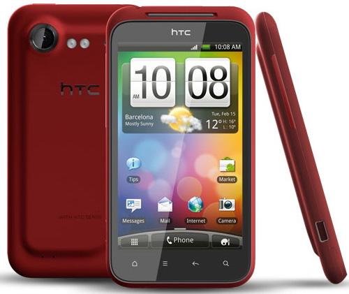 HTC Incredible S seen in red HTC Incredible S seen in red