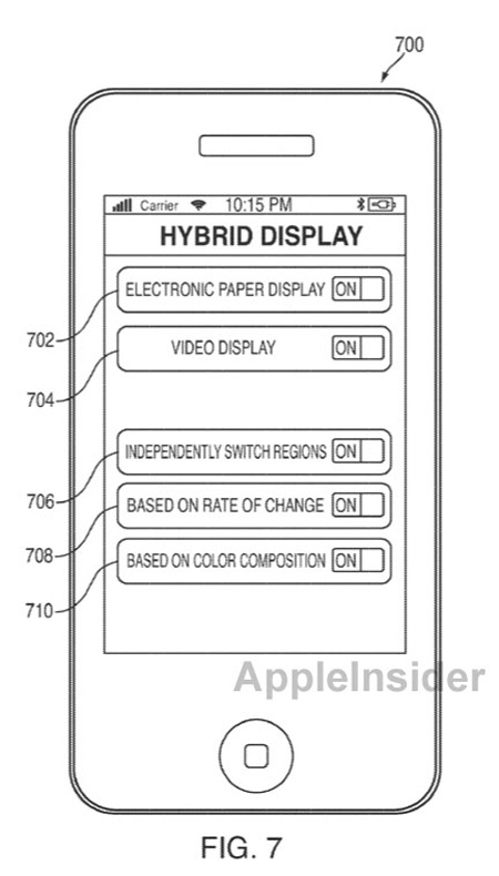 Apple patent points toward new hybrid e paper display