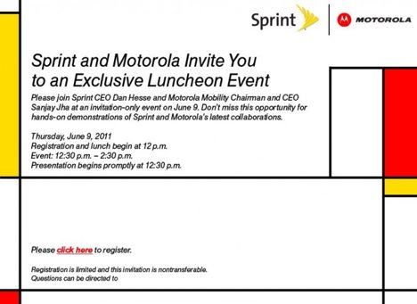 Sprint and Motorola invites the media to a special luncheon event Sprint and Motorola invites the media to a special luncheon event