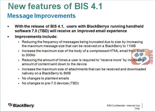 RIM BlackBerry Internet Service 4.1 documents leak RIM BlackBerry Internet Service 4.1 documents leak