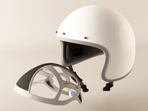 Inflatable helmet pad