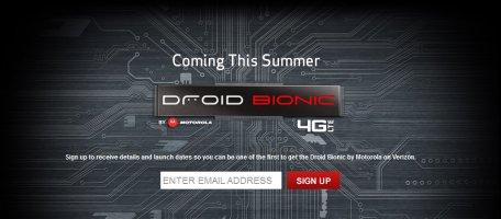 Motorola Droid Bionic sign up page on Verizon Motorola Droid Bionic sign up page on Verizon