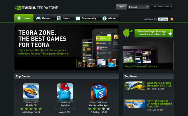 TegraZone.com just launched by NVIDIA