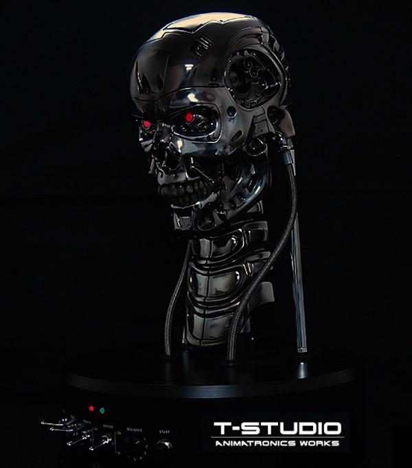 Animated T 800 bust does more than look nasty