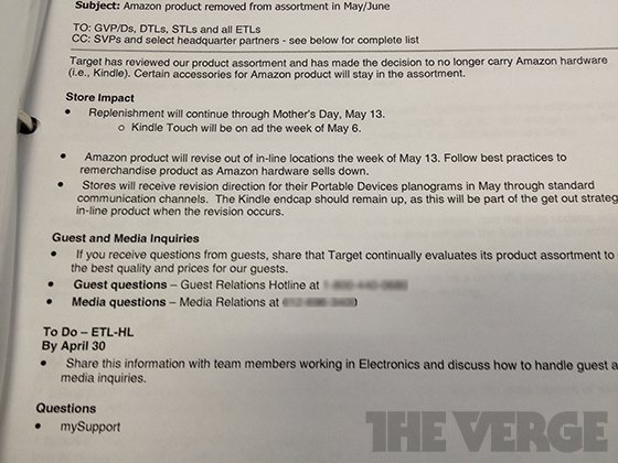 Target to Stop Selling Amazon’s Kindle? Target to Stop Selling Amazon’s Kindle?