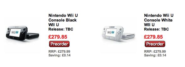 UK retailer pegs Nintendo Wii U price at £279.85 UK retailer pegs Nintendo Wii U price at £279.85