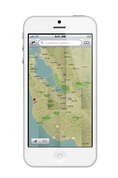 iPhone 5 mockup with OpenStreetMap looks pretty sleek