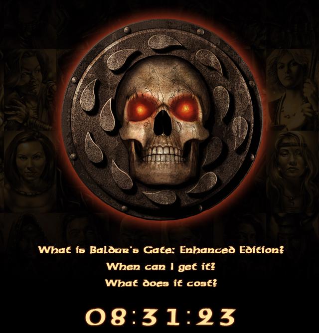 Baldurs Gate website begins countdown to a possible announcement
