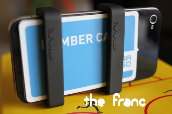The Franc iPhone accessory lets you keep your credit cards at the back