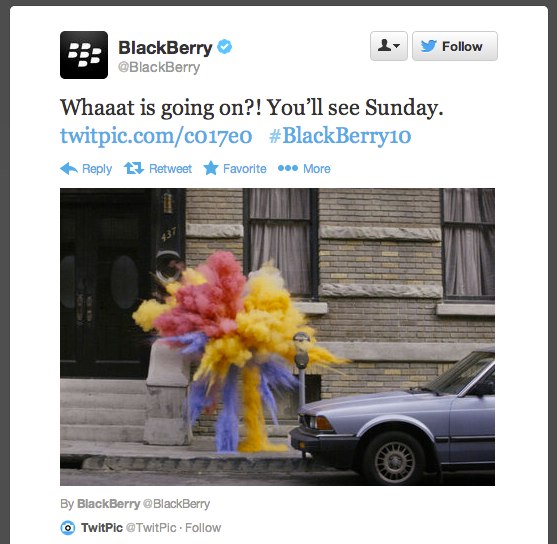 BlackBerry Teases Colorful Superbowl Commercial BlackBerry Teases Colorful Superbowl Commercial
