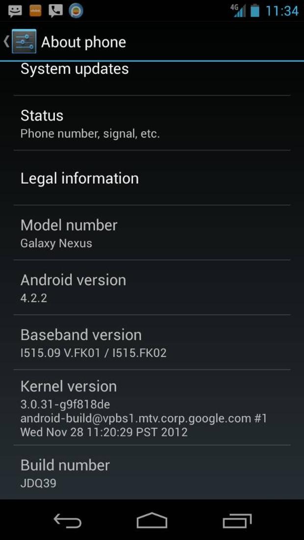 Verizon Galaxy Nexus Finally Receives Android 4.2.2 Jelly Bean Update