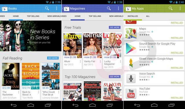 Latest Leak Previews What May Be Google Play Version 4.0