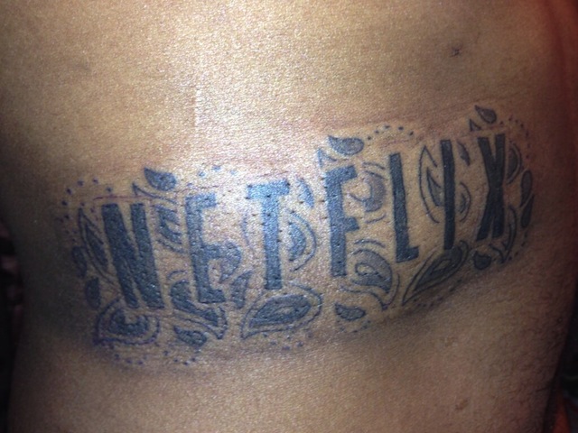Netflix Gives Tattooed Fan One Year Of Free Service Netflix Gives Tattooed Fan One Year Of Free Service