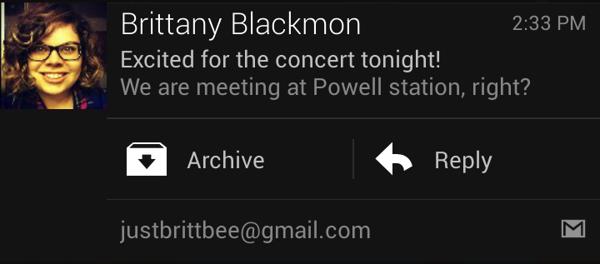 New Gmail App Lets Users Reply And Archive From Notifications