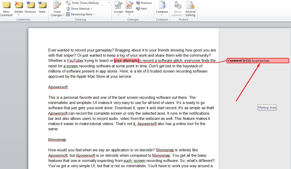 Microsoft Word 2013 Remove Markup Area Ooiks S Blog