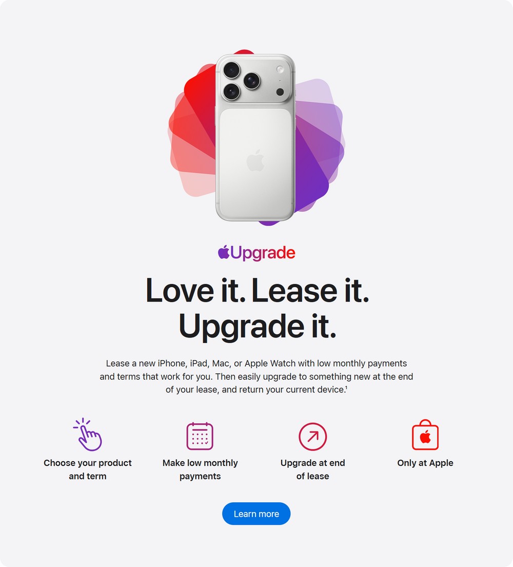 Apple Upgrade Hardware Leasing: Pricing And Eligible Devices