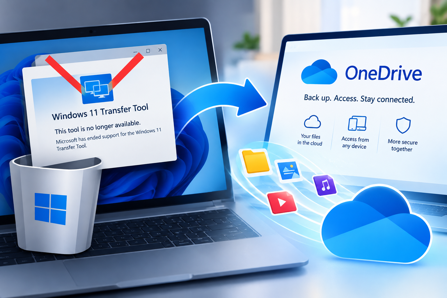 Microsoft Pushes OneDrive After Killing Windows 11 Transfer Tool