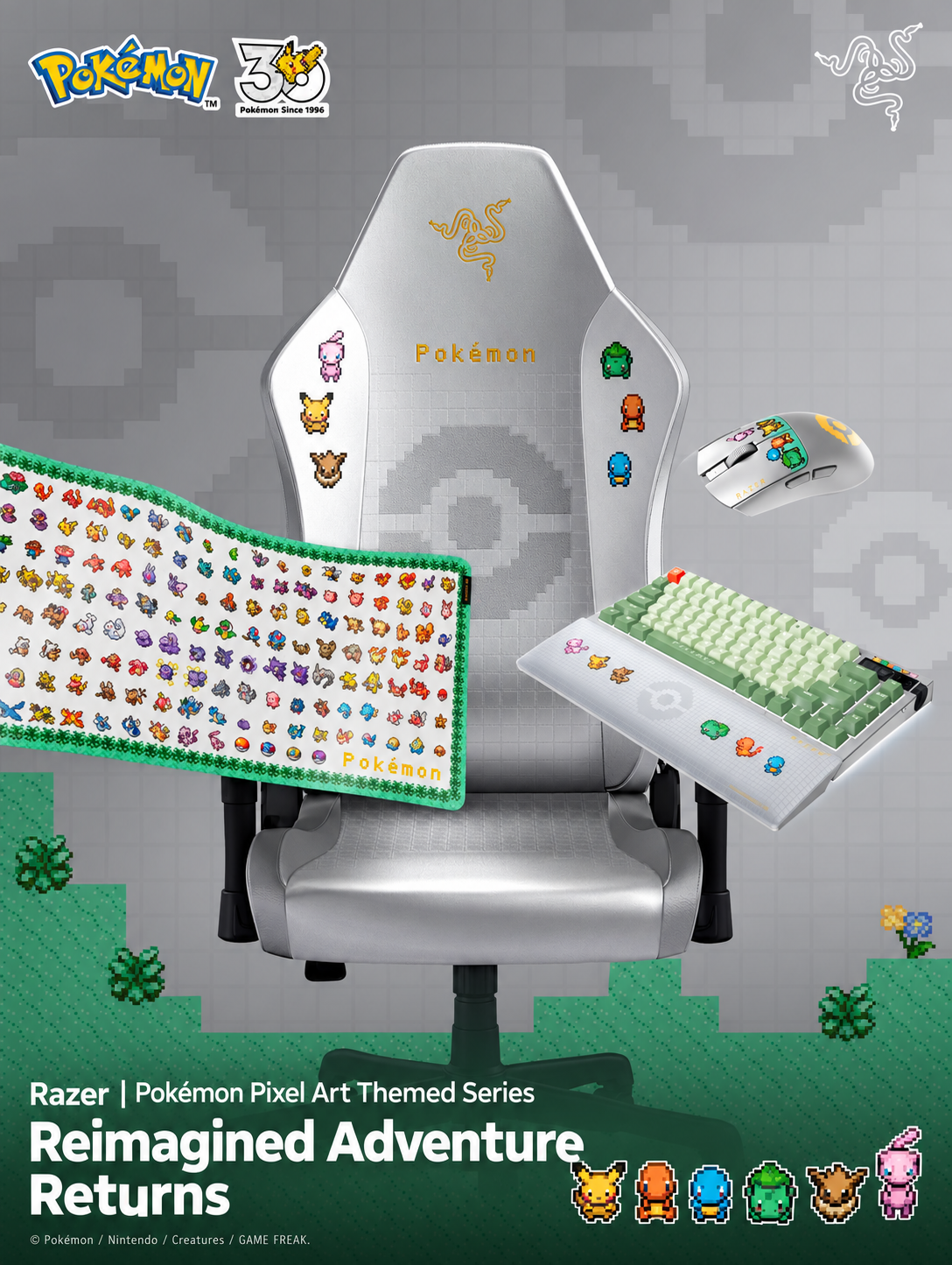 Razer Announces New Pokémon Pixel Art Gaming Peripherals Collection